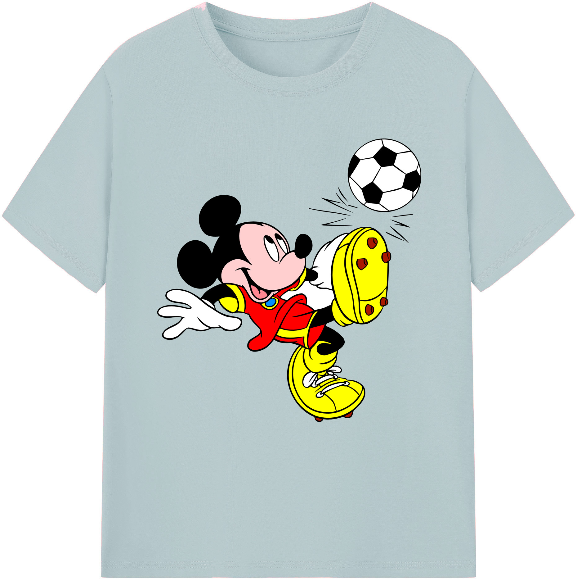 （画像用） ミッキーマウス Mickey Mouse 綿100％半袖Tシャツ（フロントプリント）